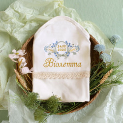 Іменна крижма для хрещення дівчинки з вишивкою Розмай